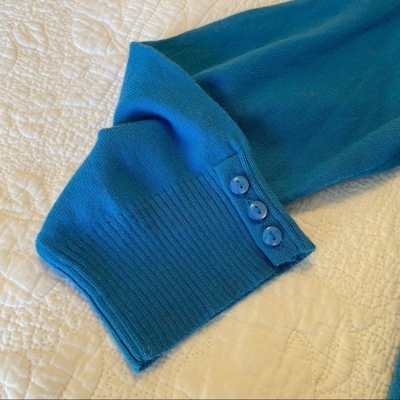 L.L. Bean Cotton Angora Blend Blue Sweater - S - Picture 6 of 13
